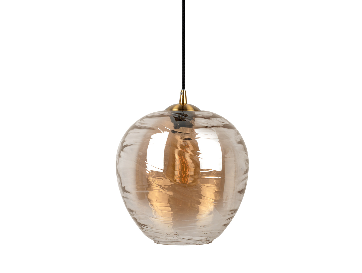 Leitmotiv - Hanglamp Glamour Globe - Amberbruin