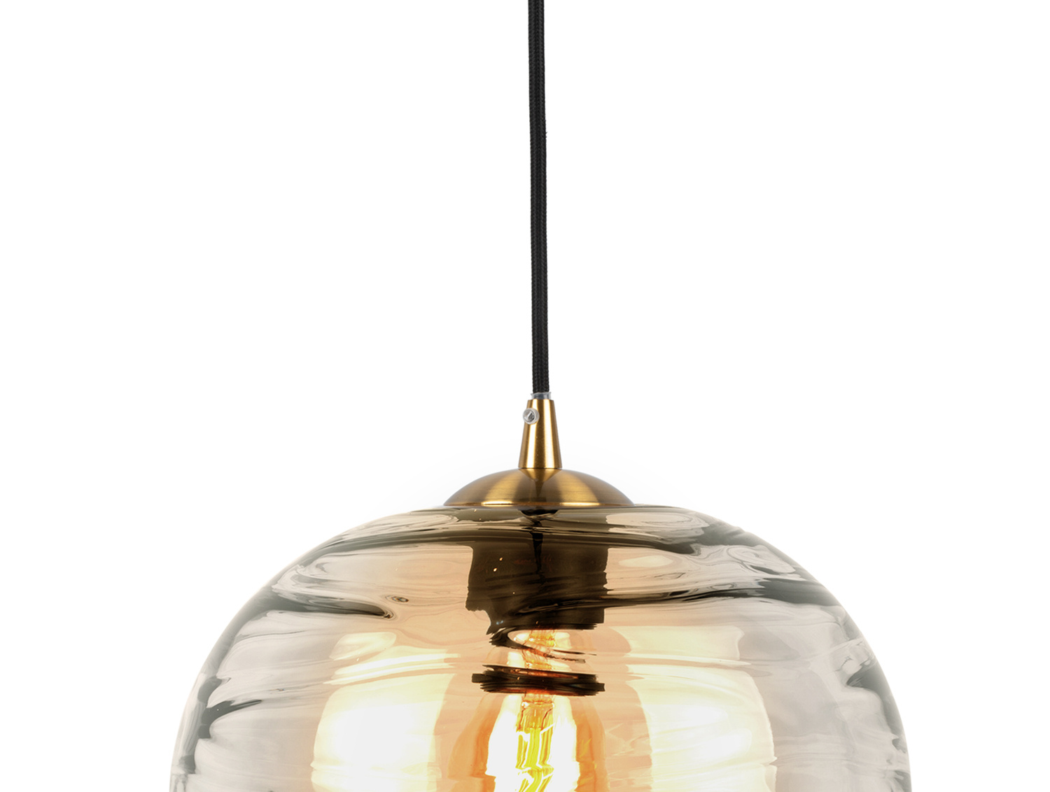 Leitmotiv - Hanglamp Glamour Globe - Amberbruin