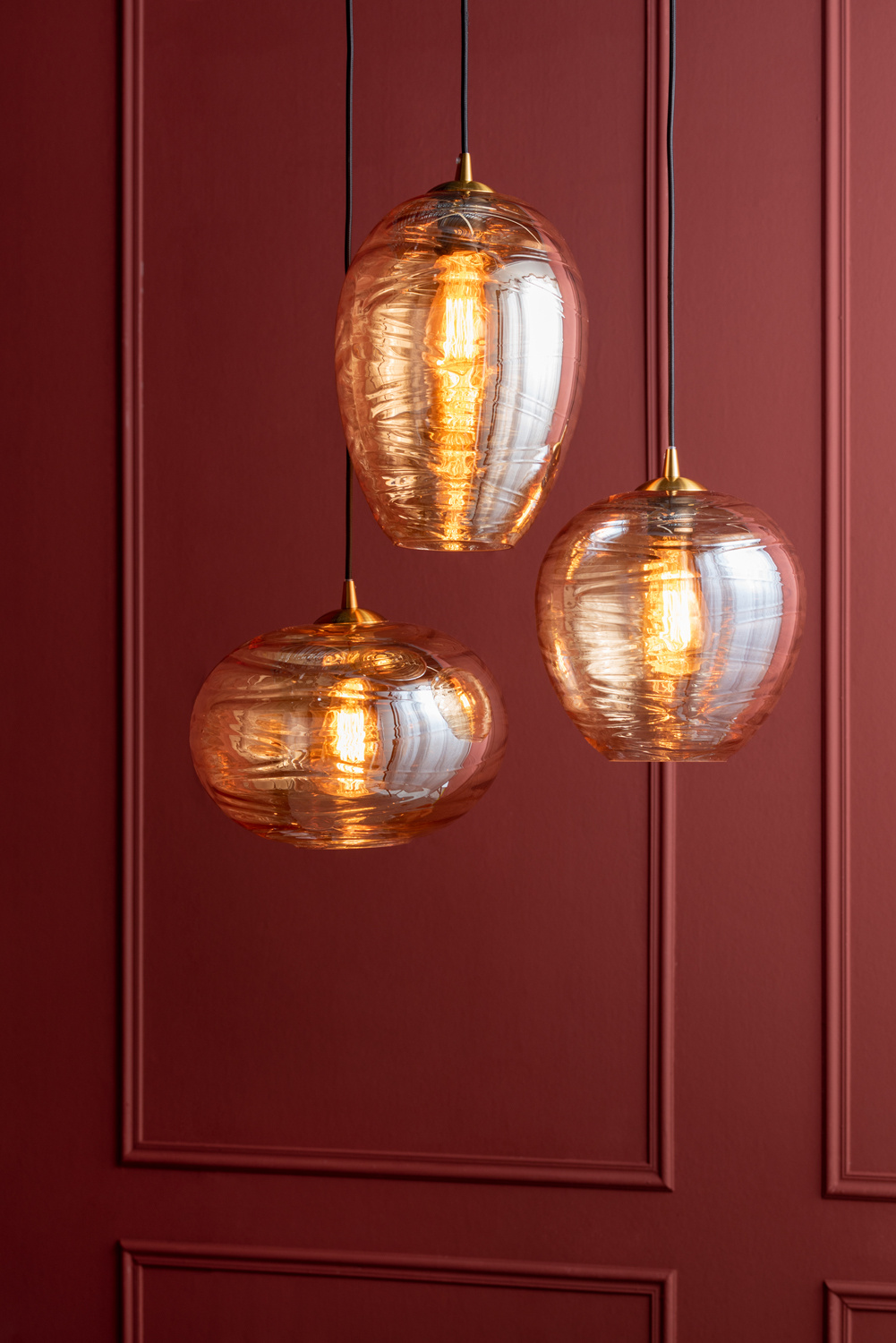 Leitmotiv - Hanglamp Glamour Globe - Amberbruin