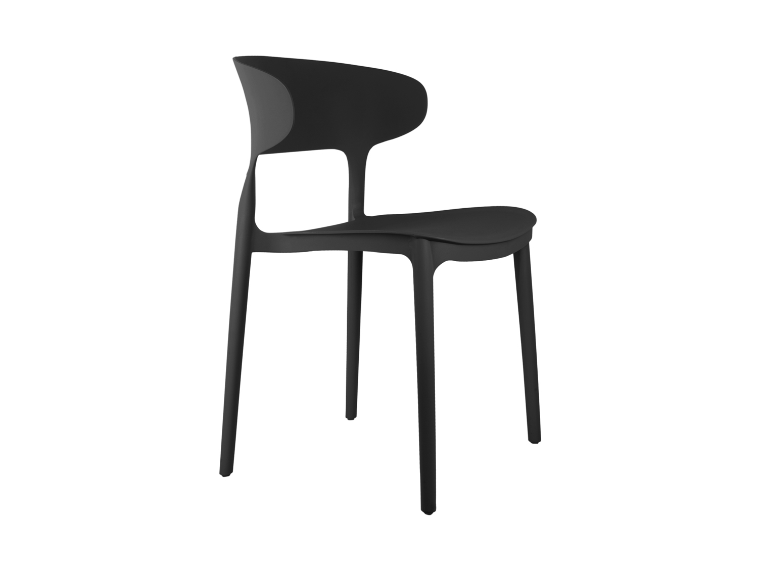 Leitmotiv - Eetkamerstoel Fain - Zwart - Set van 2