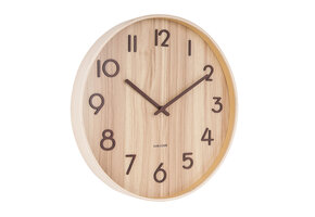Karlsson - Wandklok Pure Large - Licht hout- Ø60cm