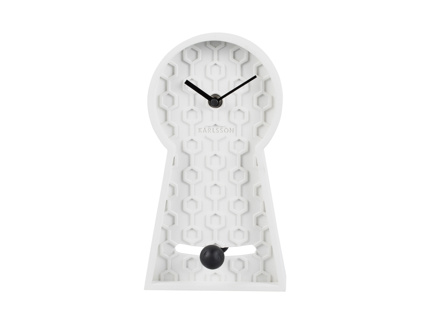 Karlsson - Tafelklok Honeycomb Pendulum - Wit