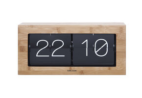 Karlsson - Wand/Tafelklok Boxed Flip XL - Bamboe