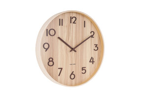 Karlsson - Wandklok Pure Medium - Walnoot- Ø40cm