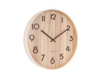 Karlsson - Wandklok Pure Medium - Walnoot- Ø40cm