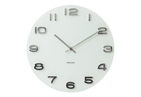 Karlsson - Wandklok Vintage Round - Wit- Ø35cm