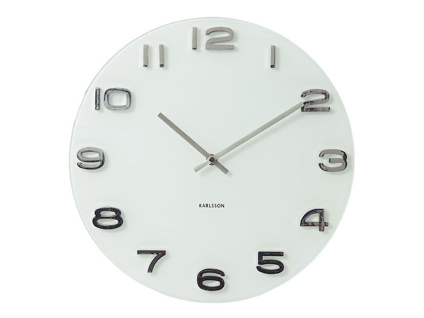 Karlsson - Wandklok Vintage Round - Wit- Ø35cm