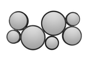 Present Time - Spiegel Wall Art - Zwart