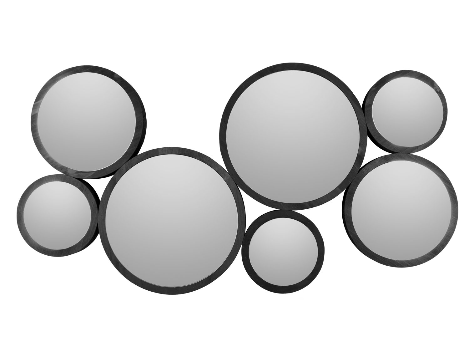 Present Time - Spiegel Wall Art - Zwart