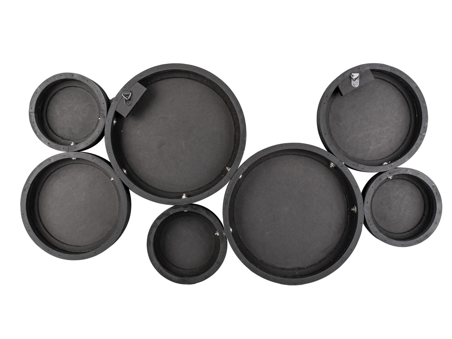 Present Time - Spiegel Wall Art - Zwart