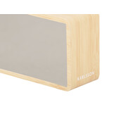 Karlsson - Wekker Silver Mirror LED - Licht hout