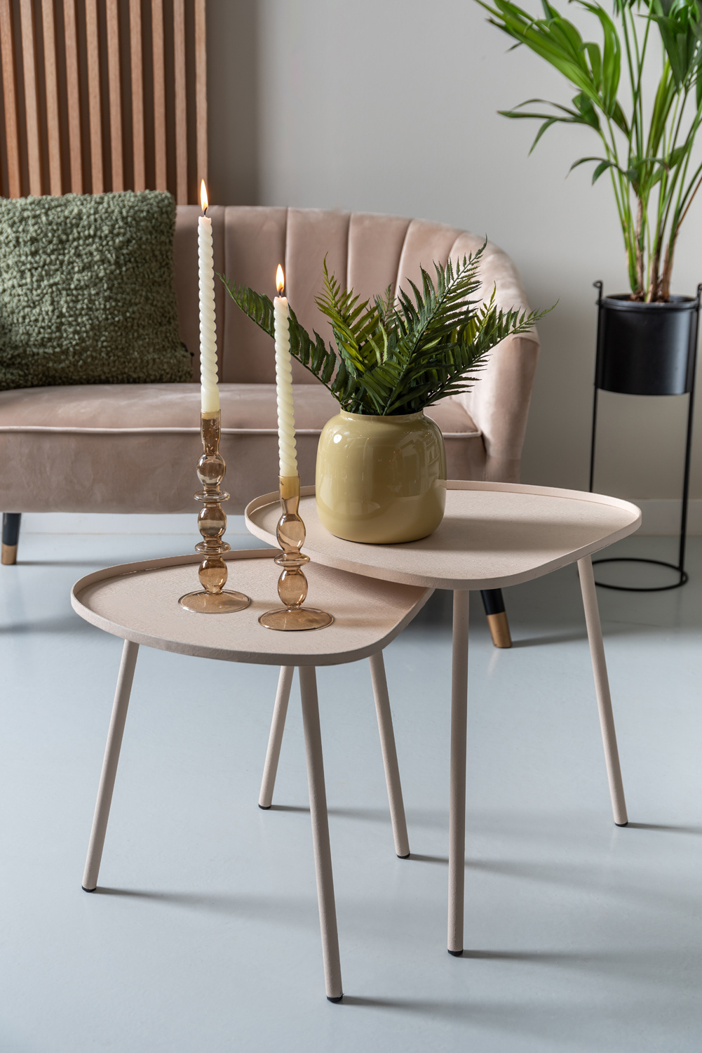 Leitmotiv - Bijzettafel Boaz Large - Warmgrijs