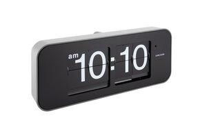 Karlsson - Wandklok Wide Flip - Zilver