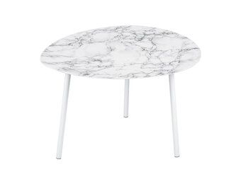 Leitmotiv - Bijzettafel Ovoid Marble Look Large - Wit
