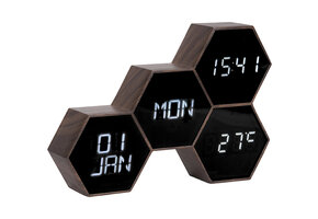 Karlsson - Wekker Six In The Mix - Donker hout