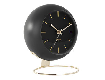 Karlsson - Tafelklok Globe - Zwart