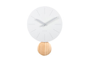 Karlsson - Wandklok Arlo pendulum - Wit- Ø30cm