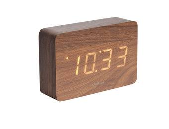 Karlsson - Wekker Square - Donker hout