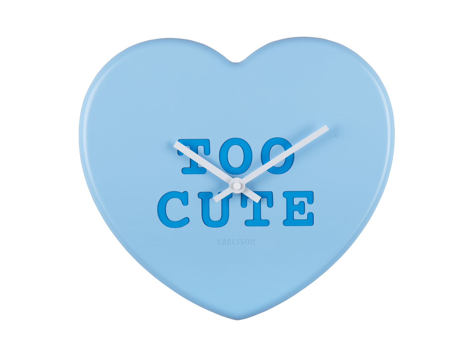 Karlsson - Wandklok Heart Candy - Zachtblauw