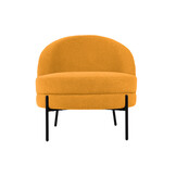 Leitmotiv - Fauteuil Noble Teddy Curl - Okergeel