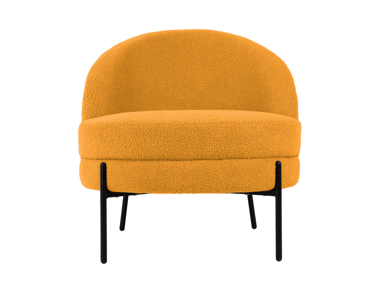 Leitmotiv - Fauteuil Noble Teddy Curl - Okergeel