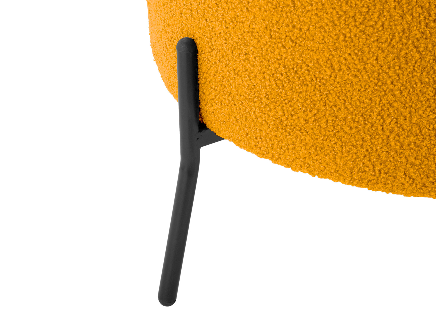 Leitmotiv - Fauteuil Noble Teddy Curl - Okergeel