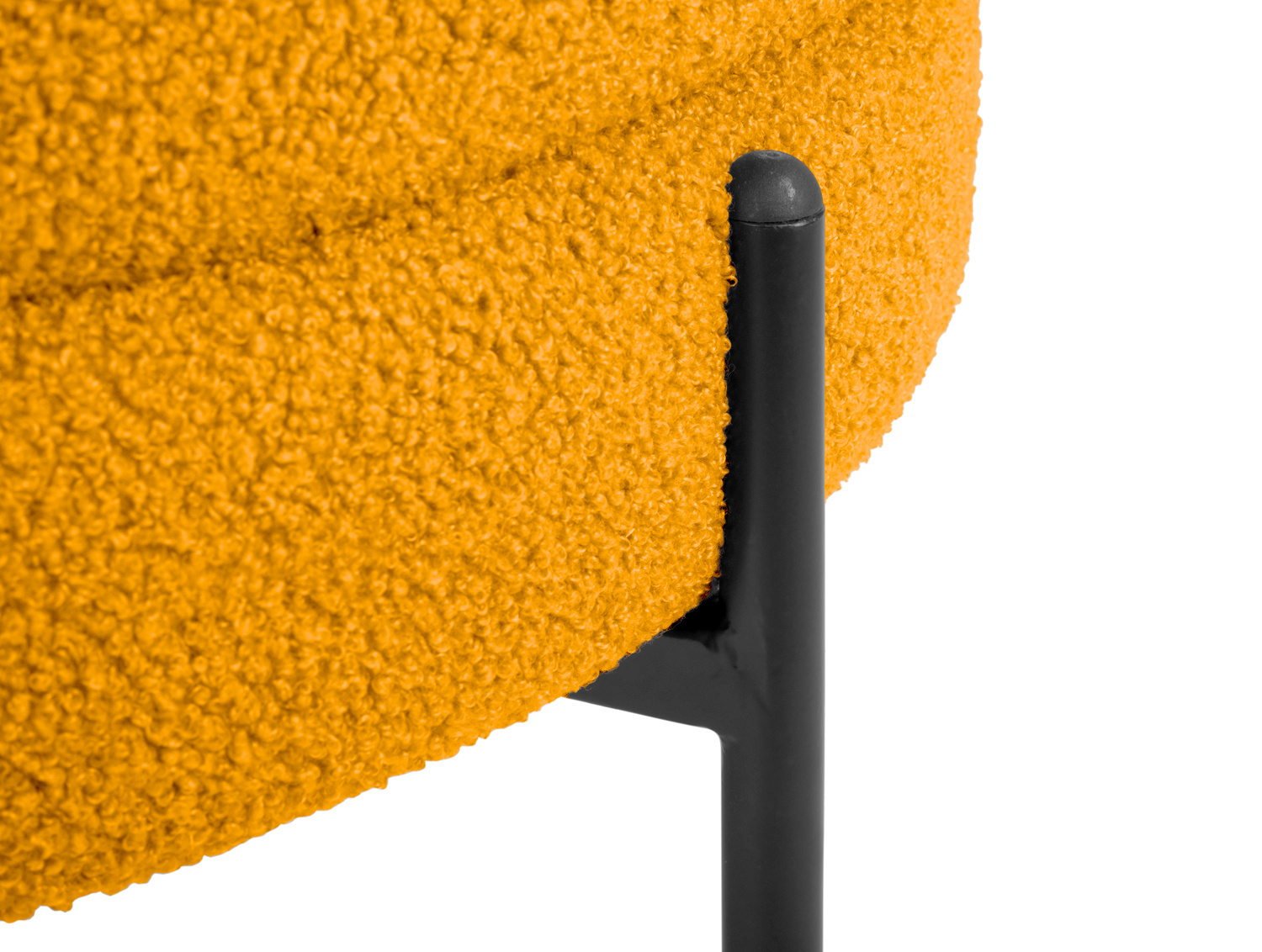 Leitmotiv - Fauteuil Noble Teddy Curl - Okergeel