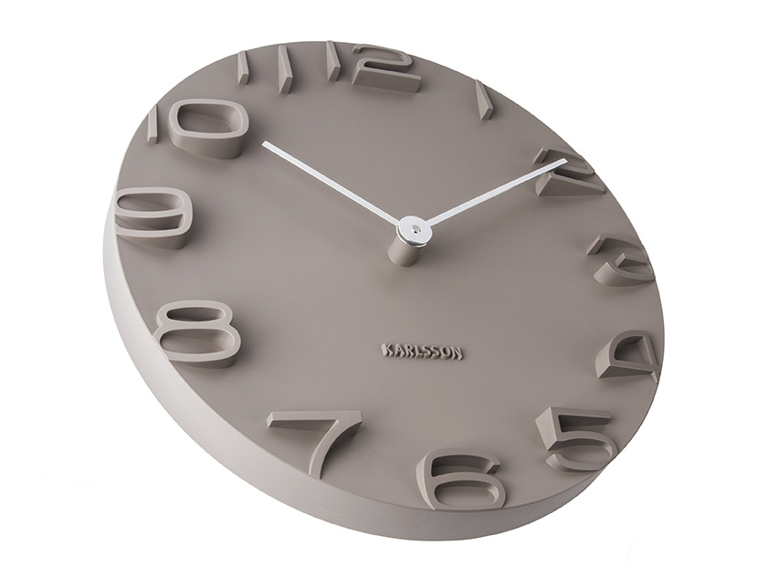 Karlsson - Wandklok On The Edge - Warmgrijs- Ø42cm
