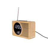 Karlsson - Wekker Retro Radio Bamboo - Bamboe