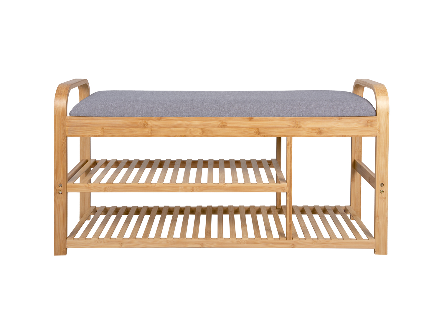 Leitmotiv - Bankje Arch Double Shelf - Grijs
