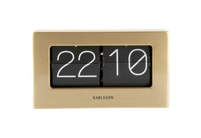 Karlsson - Wand/Tafelklok Boxed Flip - Verguld