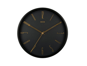 Karlsson - Wandklok Belle Numbers - Zwart- Ø35cm