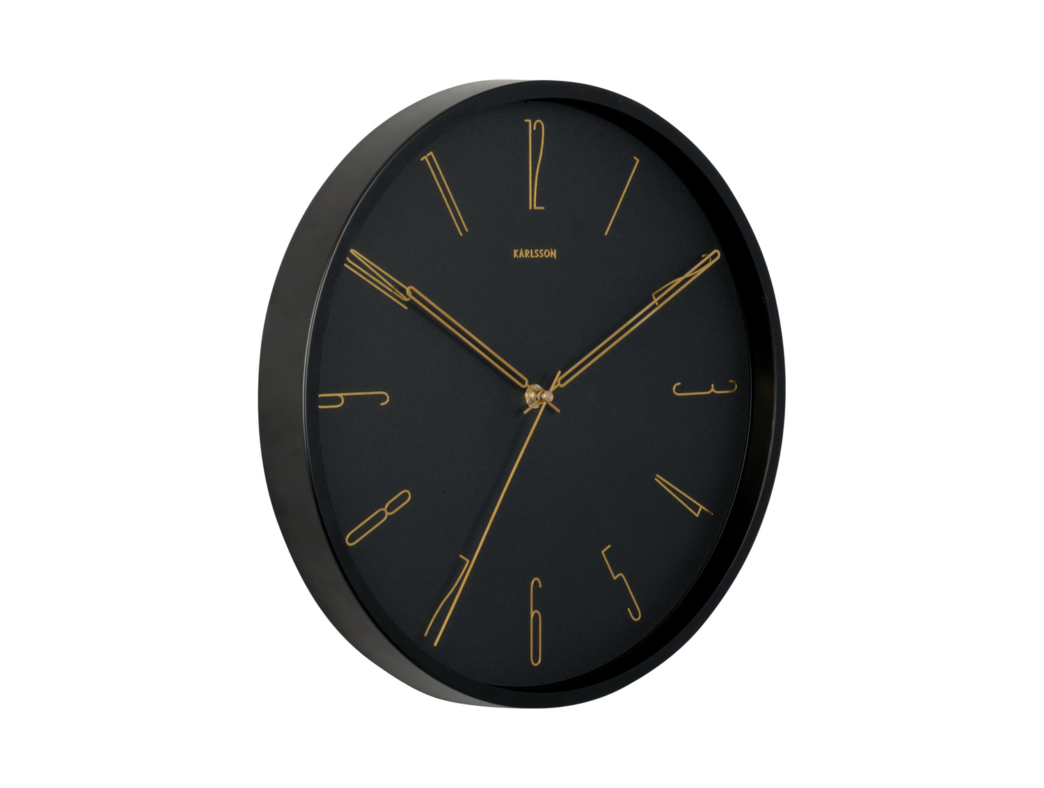 Karlsson - Wandklok Belle Numbers - Zwart- Ø35cm