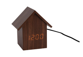 Karlsson - Wekker House LED - Donker hout