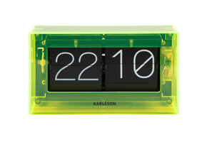 Karlsson - Tafelklok Boxed Flip - Neon geel
