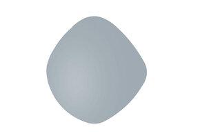 Present Time - Mirror Organic Round - Donkergrijs