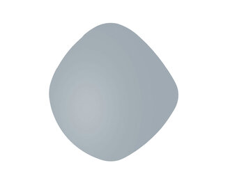 Present Time - Mirror Organic Round - Donkergrijs