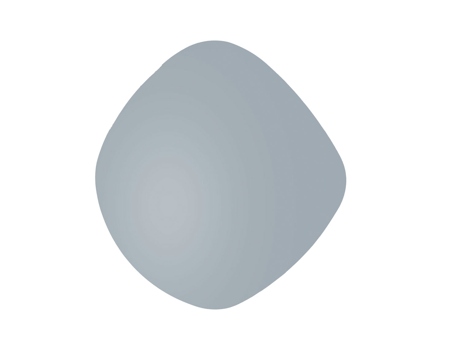 Present Time - Mirror Organic Round - Donkergrijs