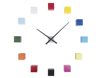 Karlsson - Wandklok DIY Cubic - Multicolor- Ø40cm