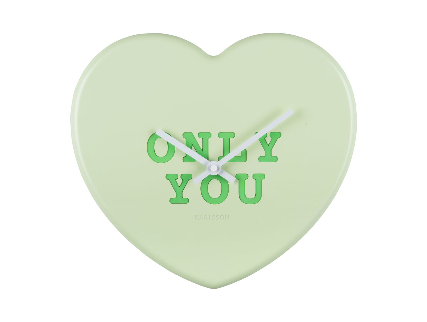 Karlsson - Wandklok Heart Candy - Zachtgroen