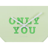 Karlsson - Wandklok Heart Candy - Zachtgroen