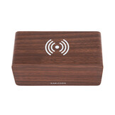 Karlsson - Wekker Block w. Phone Charger LED - Donker hout