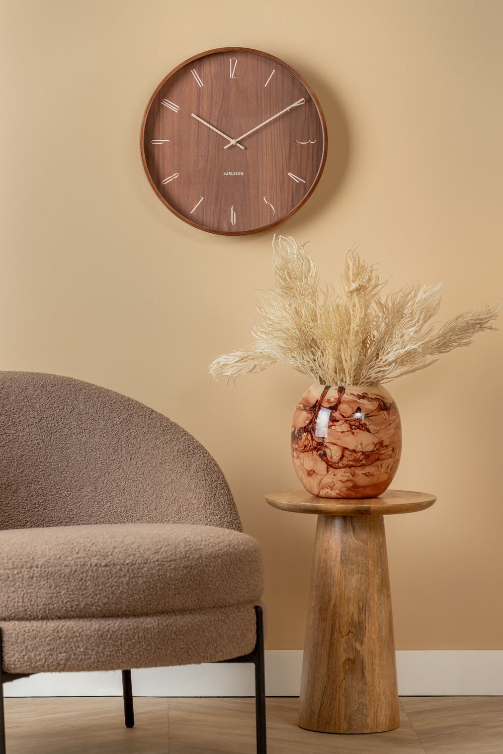 Karlsson - Wandklok Suave - Donker hout- Ø40cm