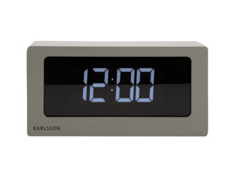 Karlsson - Wekker Boxed LED - Warmgrijs