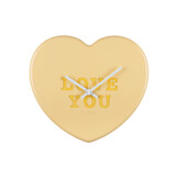 Karlsson - Wandklok Heart Candy - Zachtgeel