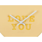 Karlsson - Wandklok Heart Candy - Zachtgeel