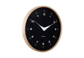 Karlsson - Wandklok Osado Dome - Zwart hout- Ø30cm