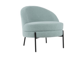 Leitmotiv - Fauteuil Noble Teddy Curl - Mistige blauw
