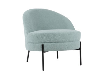 Leitmotiv - Fauteuil Noble Teddy Curl - Mistige blauw
