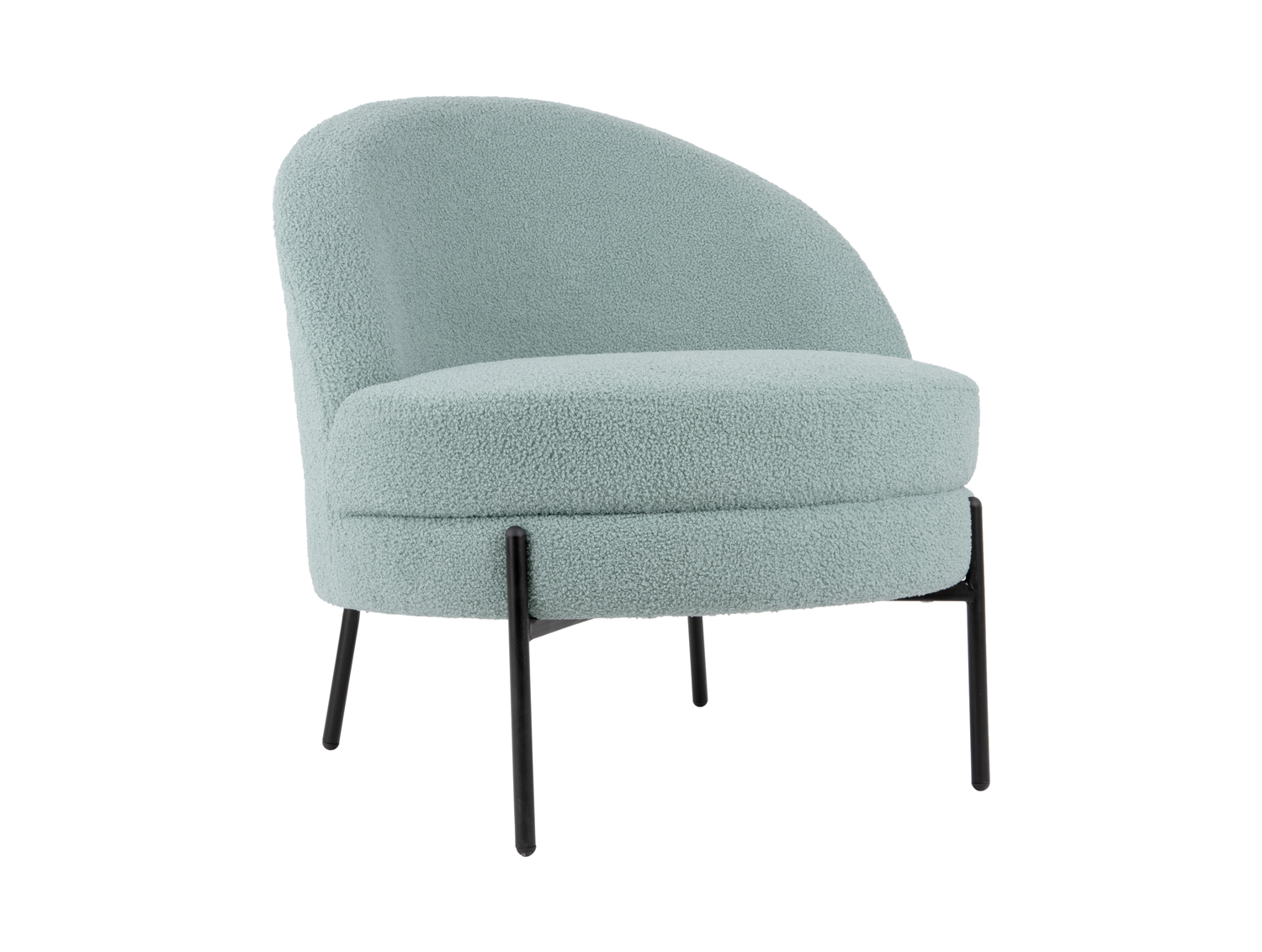 Leitmotiv - Fauteuil Noble Teddy Curl - Mistige blauw
